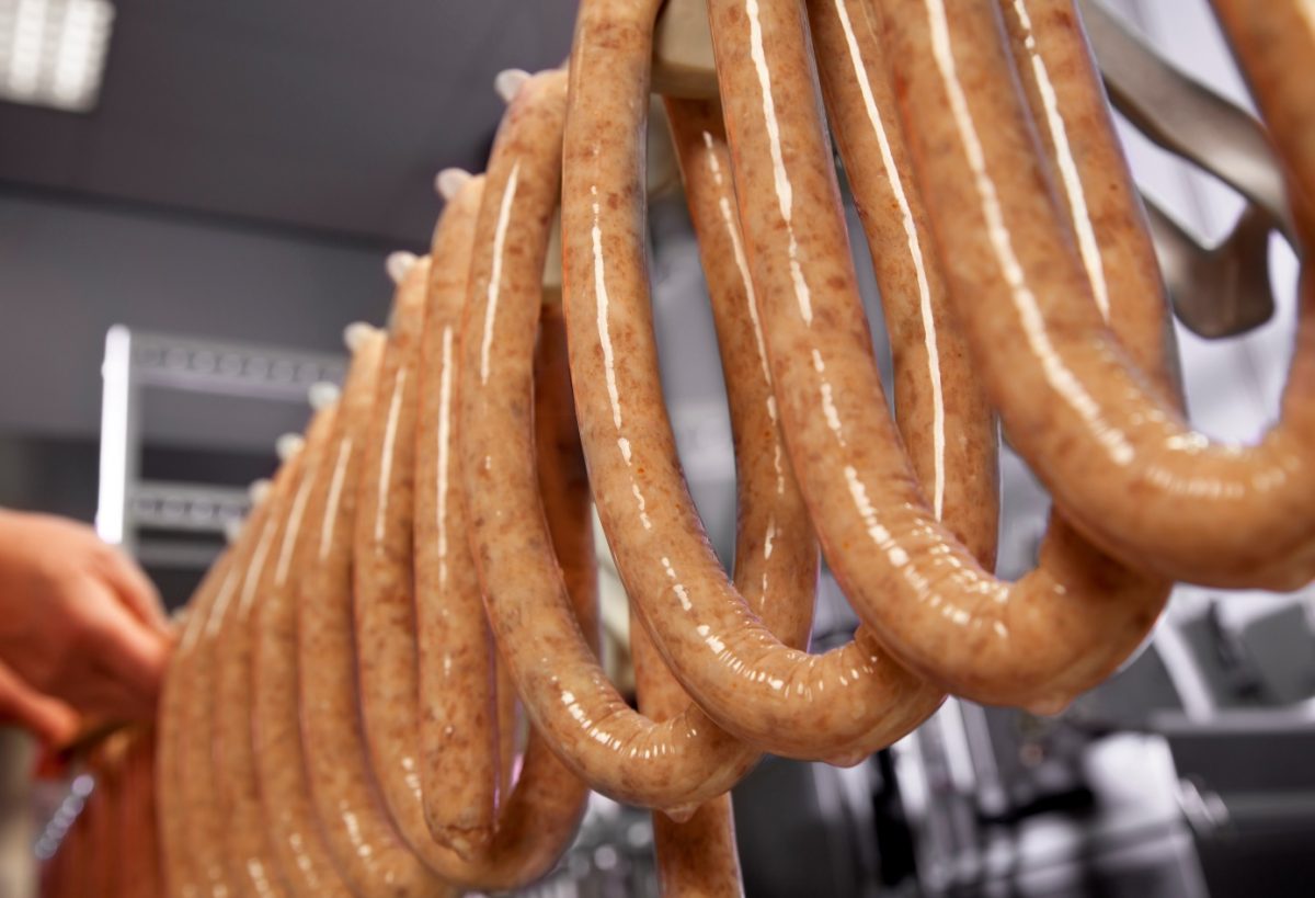 Sistema de salcichas com alginato