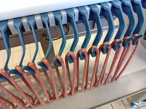 Systems for sausages in alginate casing